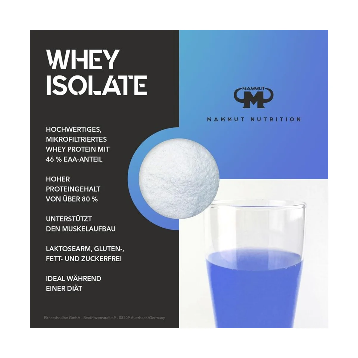 Mammut Whey Isolate Blue Raspberry 460g 2