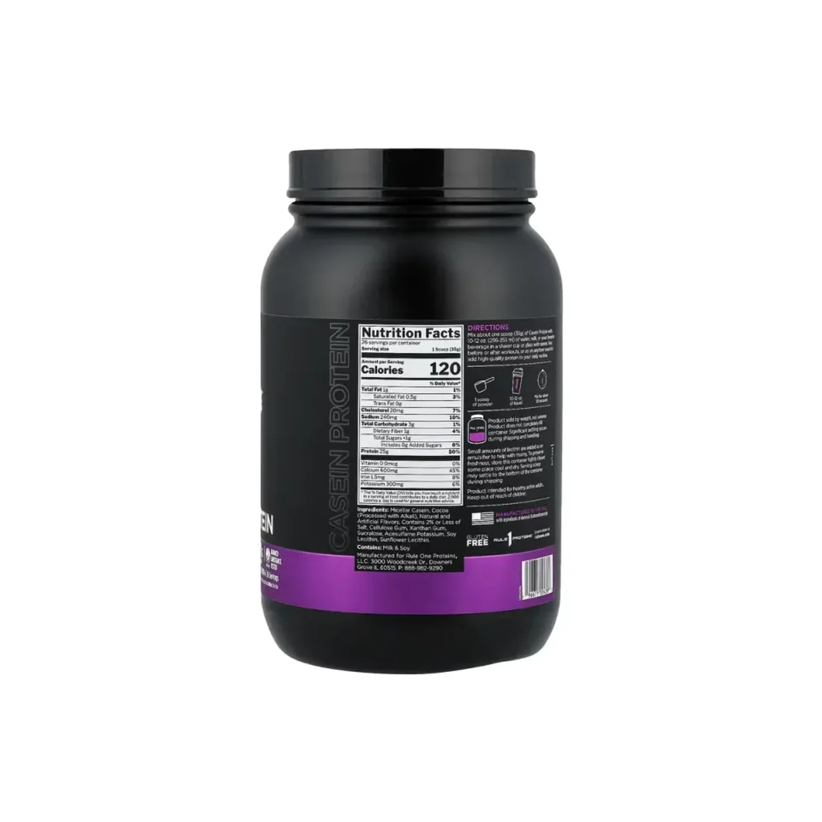 Rule 1 Casein Protein 910g Chocolate Fudge 2