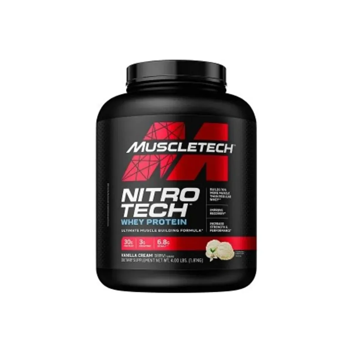 MuscleTech Nitro Tech Whey Protein 1,8kg Vanilla 1