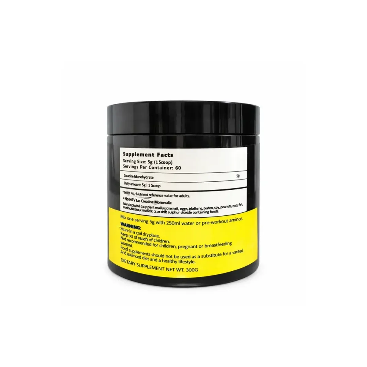 SM Nutrition Creatine Monohydrate 300g Unflavored 2