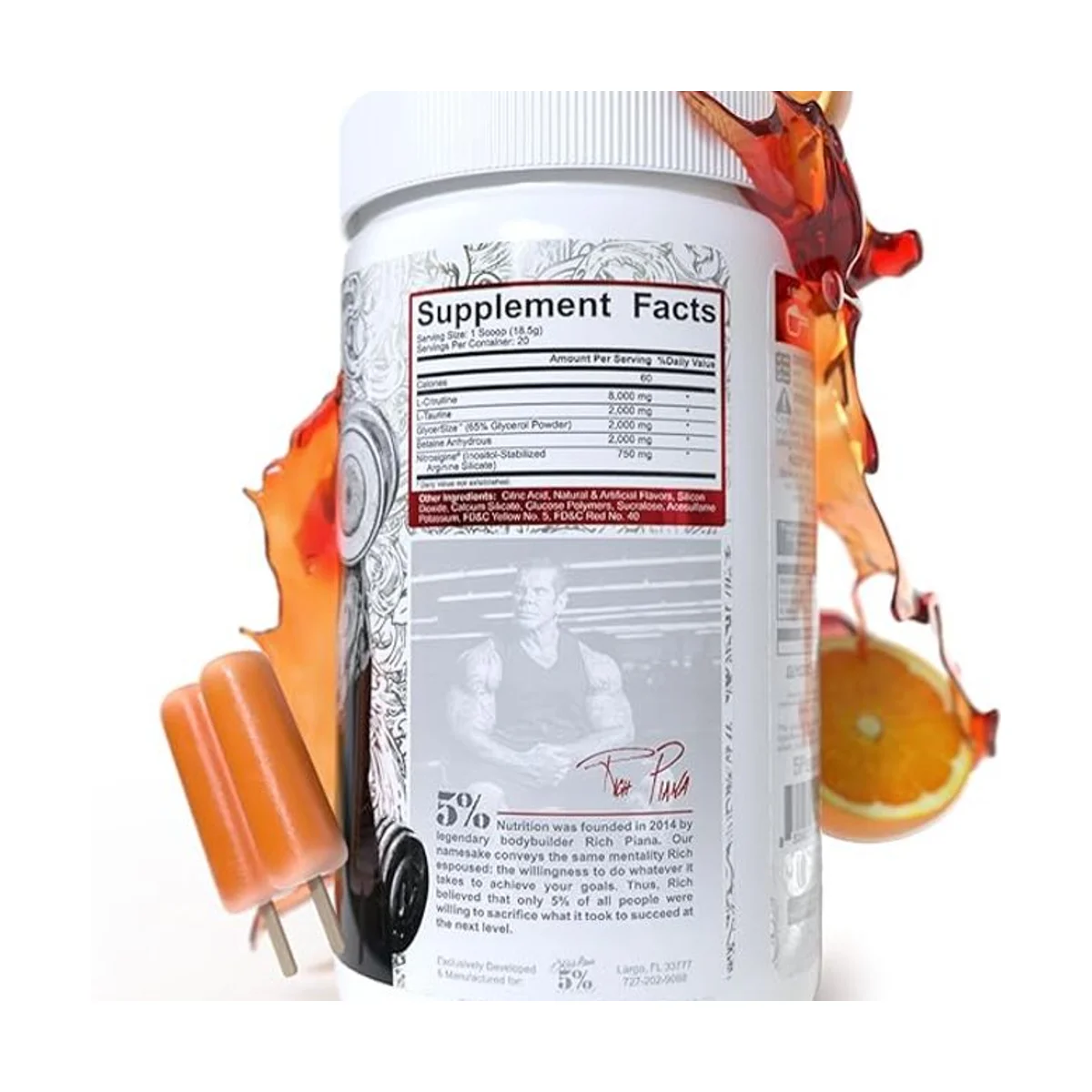 5% Nutrition Full AF Pre-workout Stim Free Push Pop 370g 2