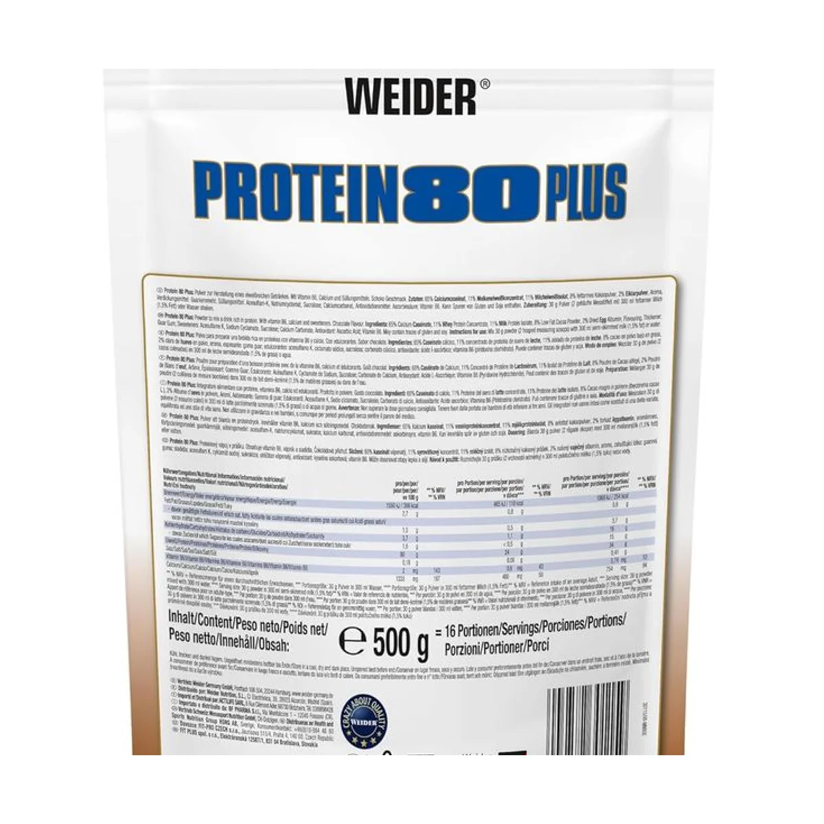 Weider Protein 80 Plus 500g Brownie-Chocolate 2