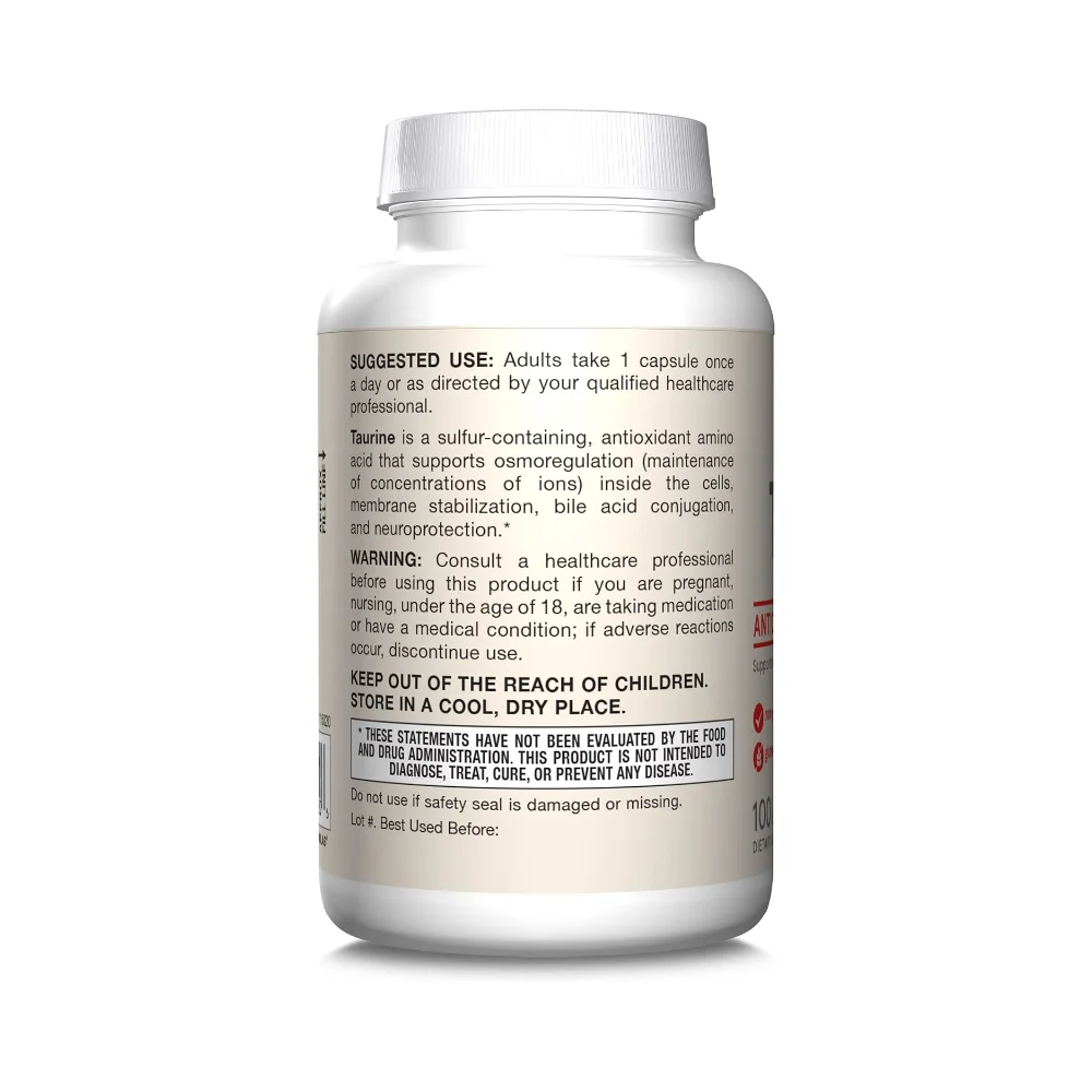 Jarrow Formula Taurine 1000mg 100caps 3