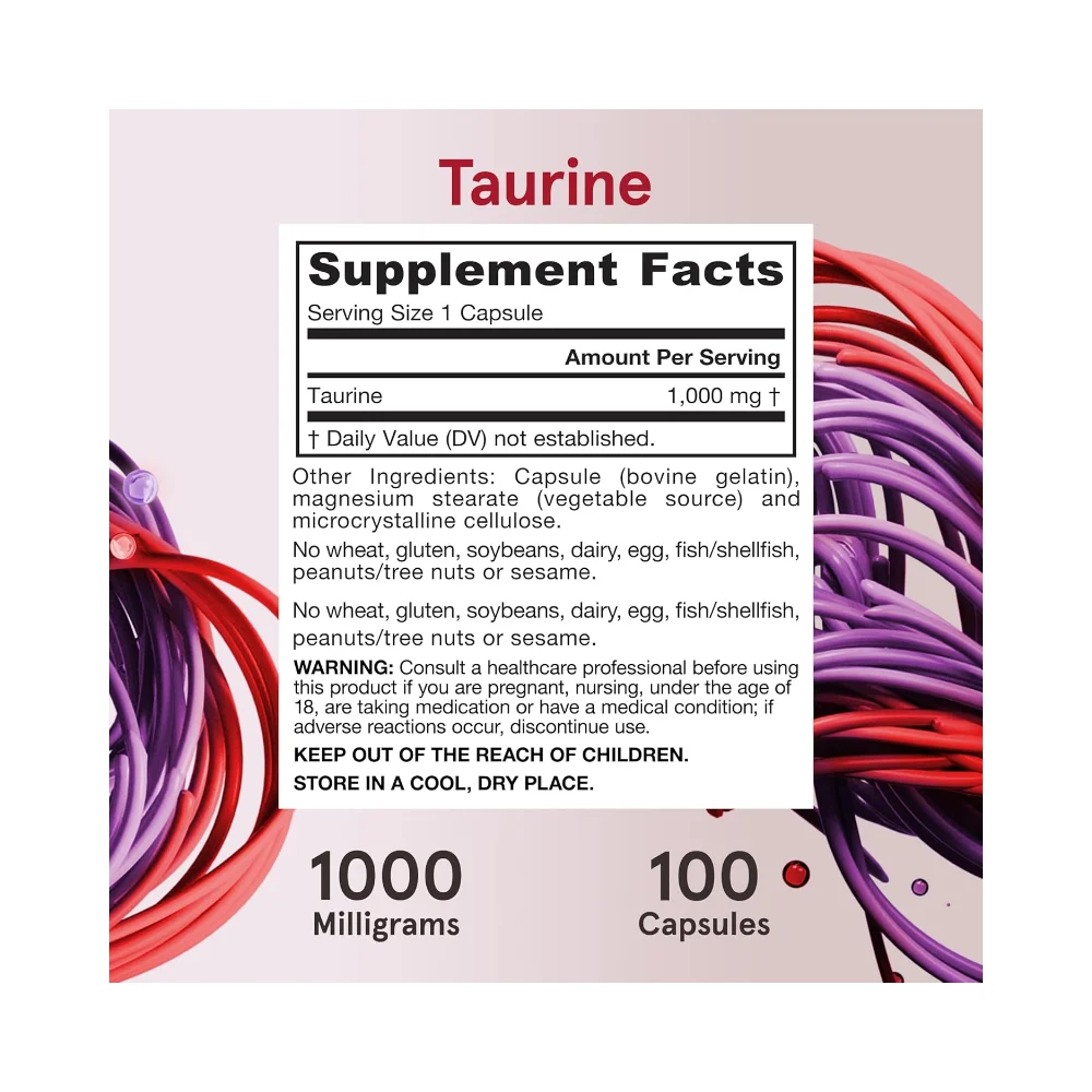 Jarrow Formula Taurine 1000mg 100caps 2