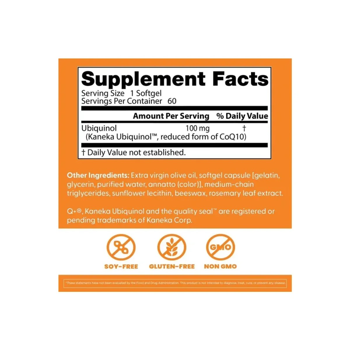 Doctor's Best Ubiquinol with Kaneka 100mg 60 softgel 2