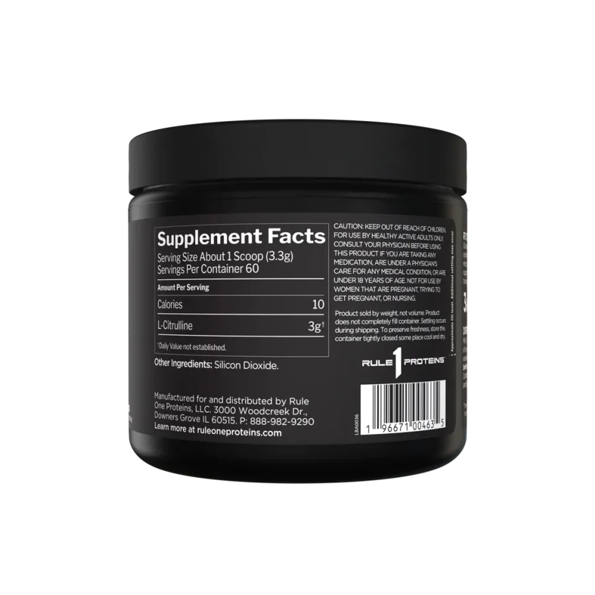 Rule 1 Citruline Unflavored 198g 2