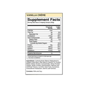 Rule 1 Mass Gainer Vanilla Creme 2600g 3
