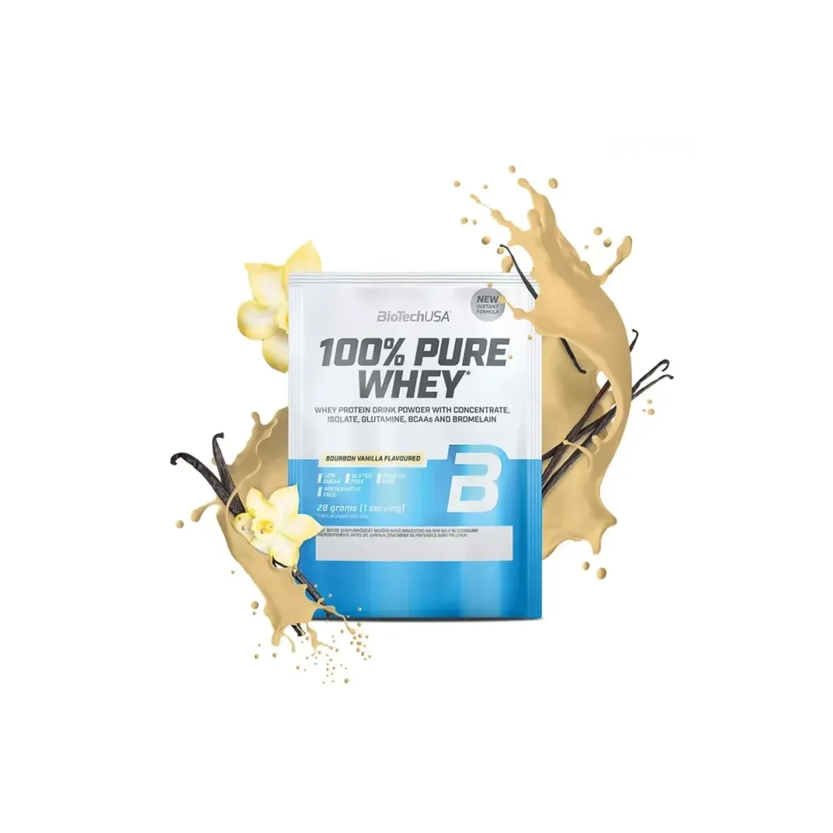 BioTech USA 100% Pure Whey Bourbon Vanila 28g