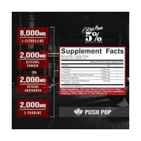 5% Nutrition Full AF Pre-workout Stim Free Push Pop 370g 3