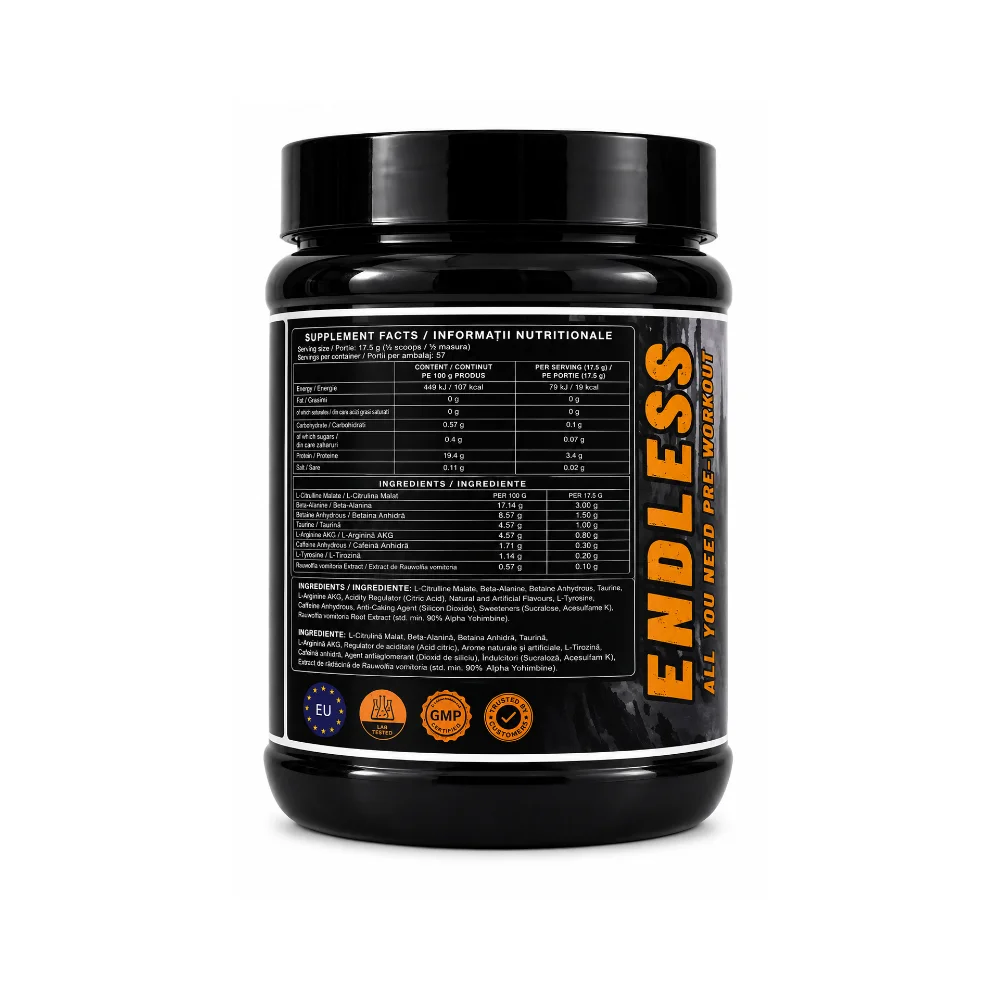 SM Nutrition Endless Pre-workout 450g Bubble Gum 2