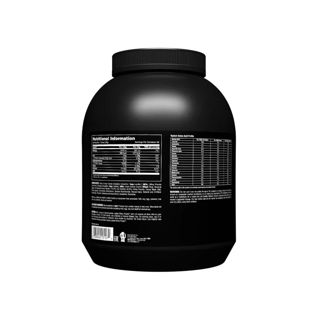 Universal Animal Isolate Loaded Whey Cookies and Cream 2.3kg 2