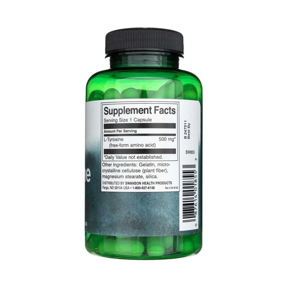 Swanson L-Tyrozyna 500mg 100capsule 2