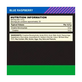 Optimum Nutrition Micronised Creatine 247g Blue Raspberry 2