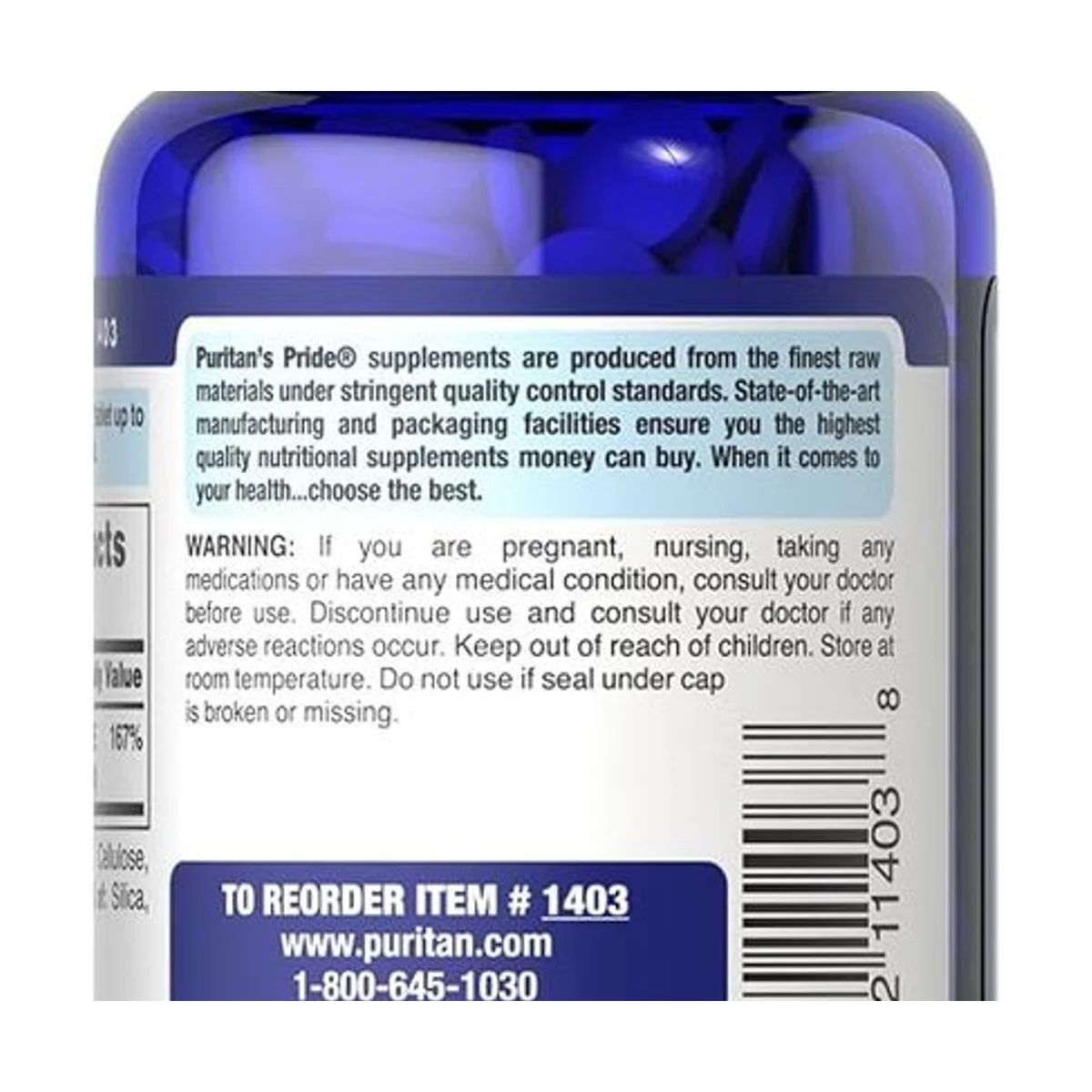 Puritan's Pride Folate 666mcg (400mcg folic acid)250tablete 3
