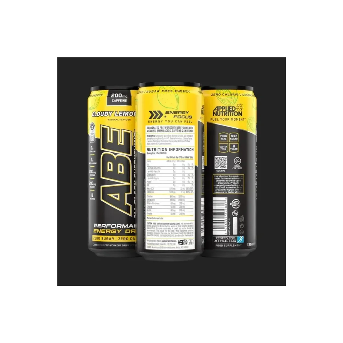 Applied Nutrition Abe Energy Drink Cloudy Lemonade 330ml 2