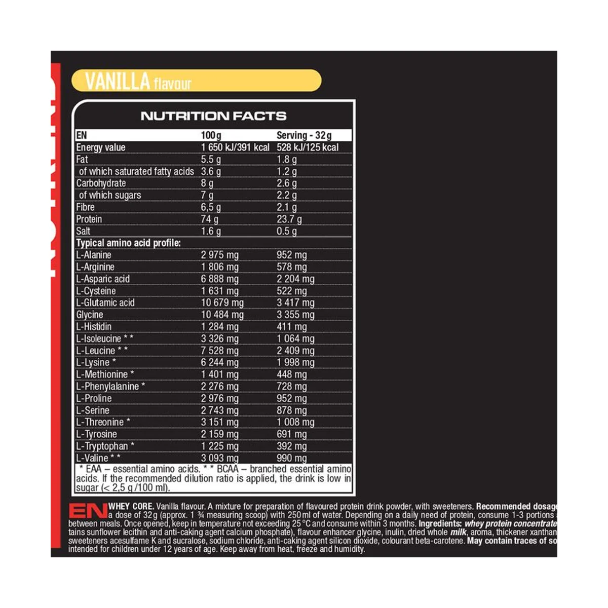 Nutrend Whey Core 900g Vanilla 2