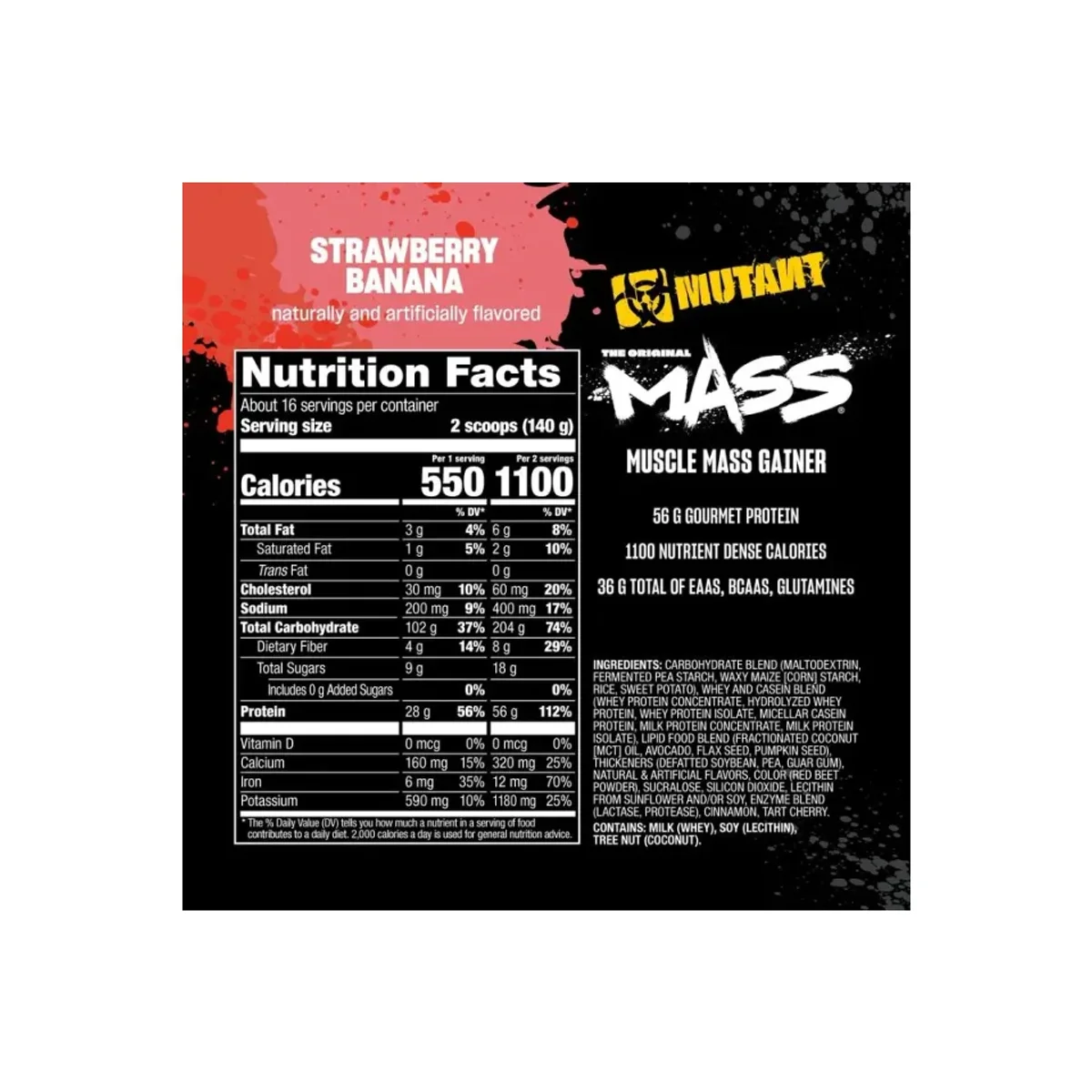 Mutant Mass Strawberry Banana 2270g 2