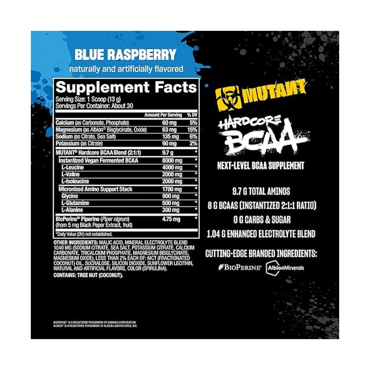 Mutant Hardcore BCAA 390g Blue Raspberry 2