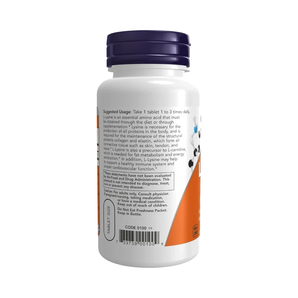 Now L-Lysine 500mg 100 tablete 3