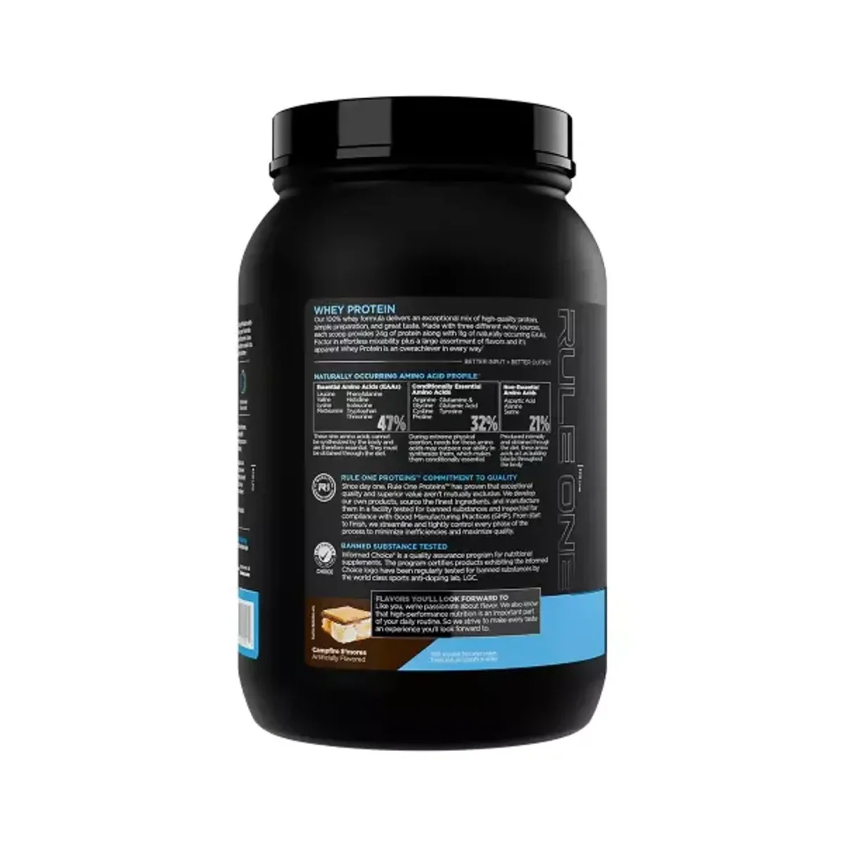 Rule 1 Whey Protein 918g Campfire S'mores 3