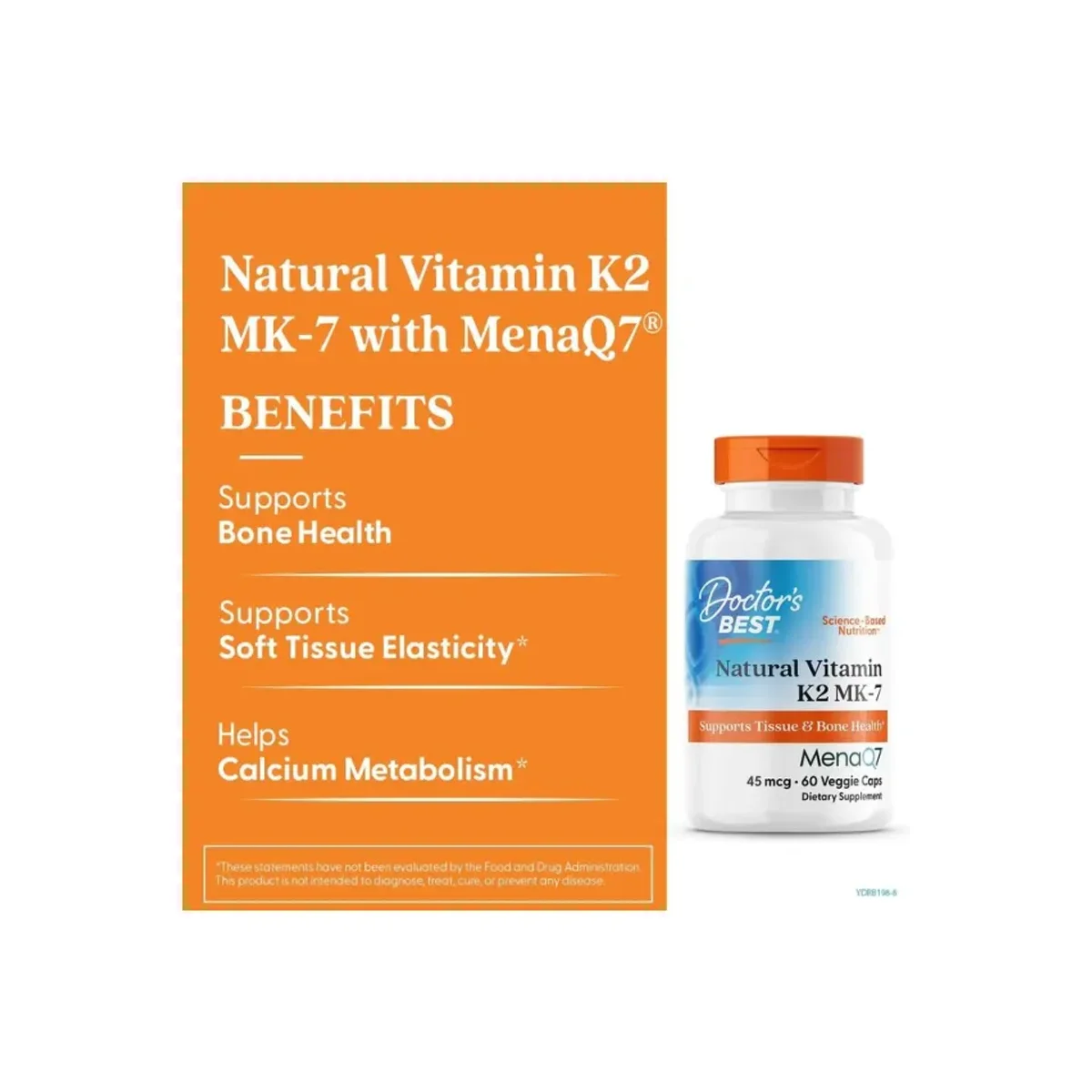 Doctor's Best Natural Vitamin K2 MK7 with MeneaQ7 45mg 60vcaps 3