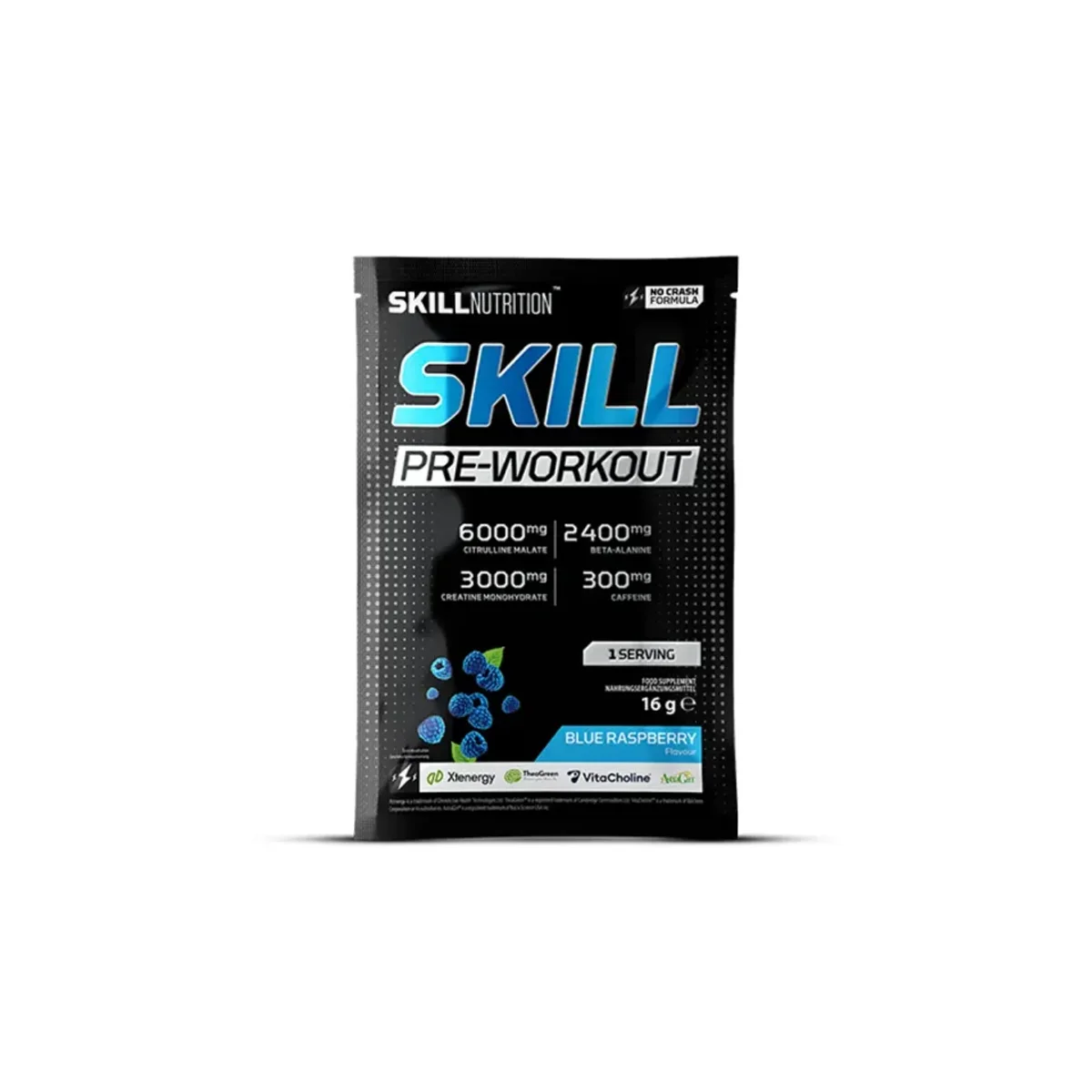 Skill Nutrition Pre-workout 16g (1servire)Blue Raspberry
