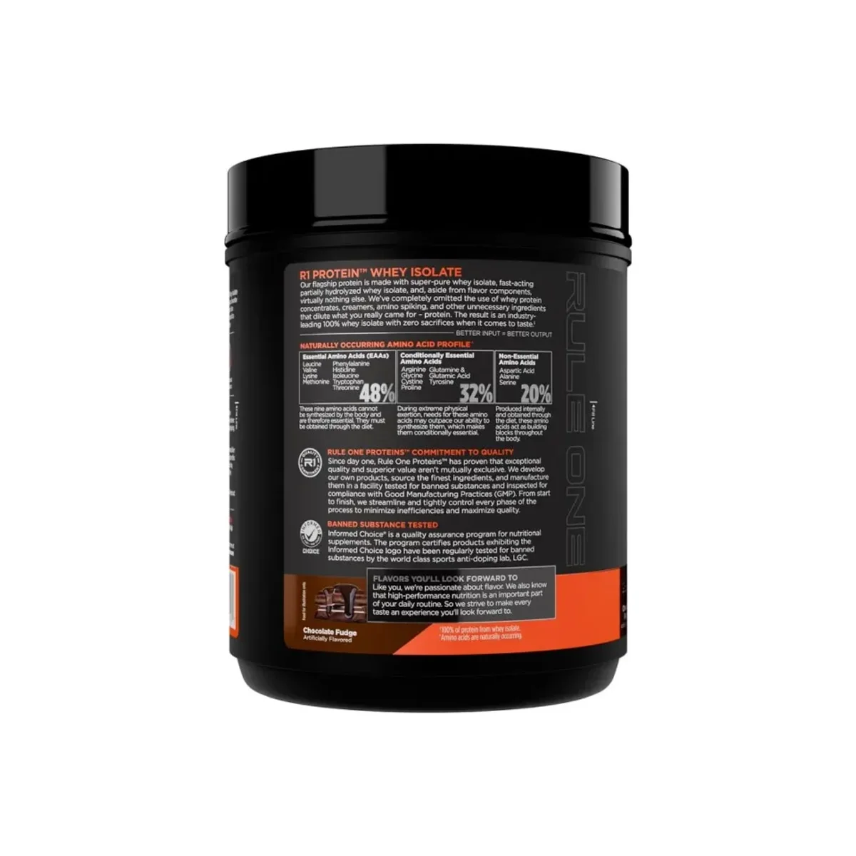 Rule 1 R1 Whey Isolate 14 serviri Chocolate Fudge 3