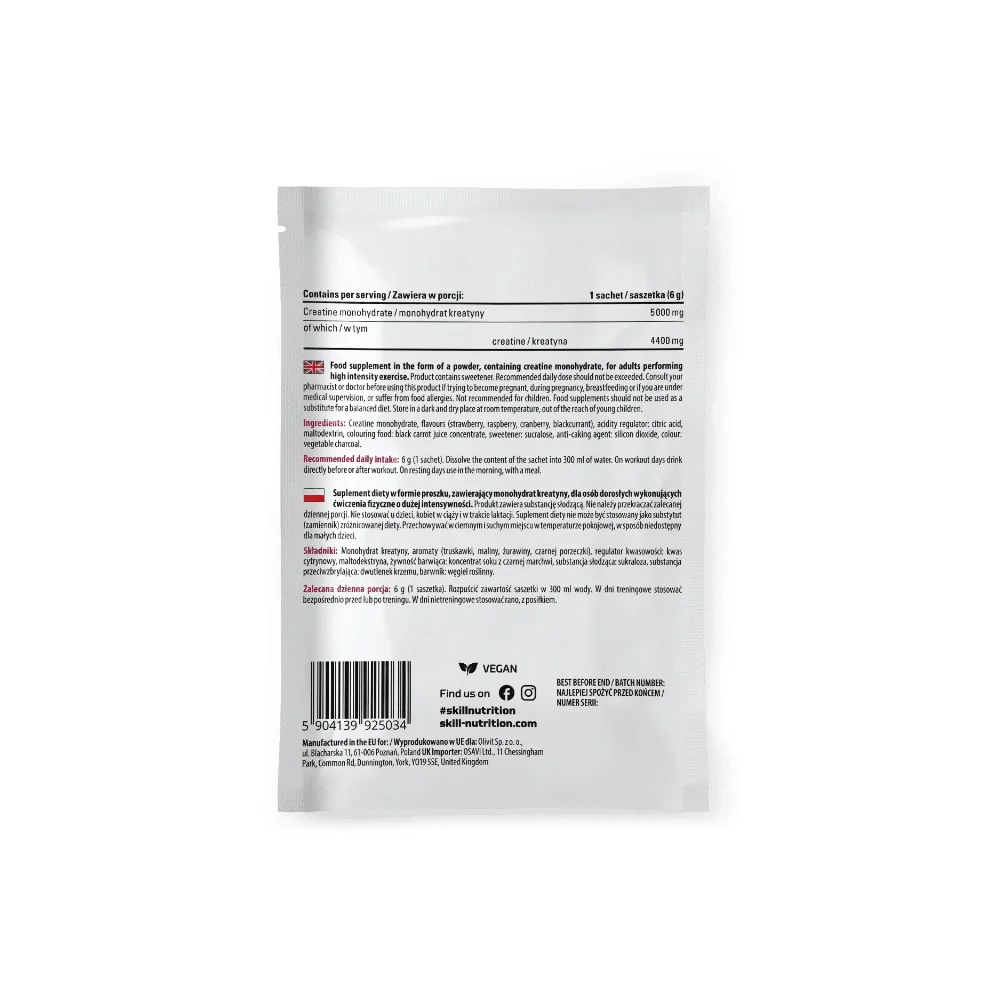 Skill Nutrition Creatine Monohydrat Berry Blast 6g 2