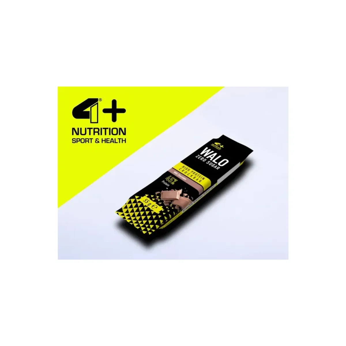 4+Nutrition Walo Zero Sugar 45% Protein Bar 55g Milk Chocolate