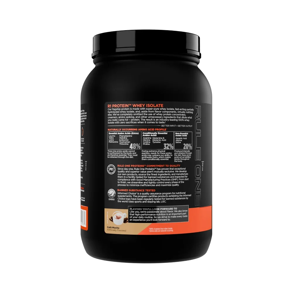 Rule 1 R1 Protein Whey Isolate 899g Cafe Mocha 3