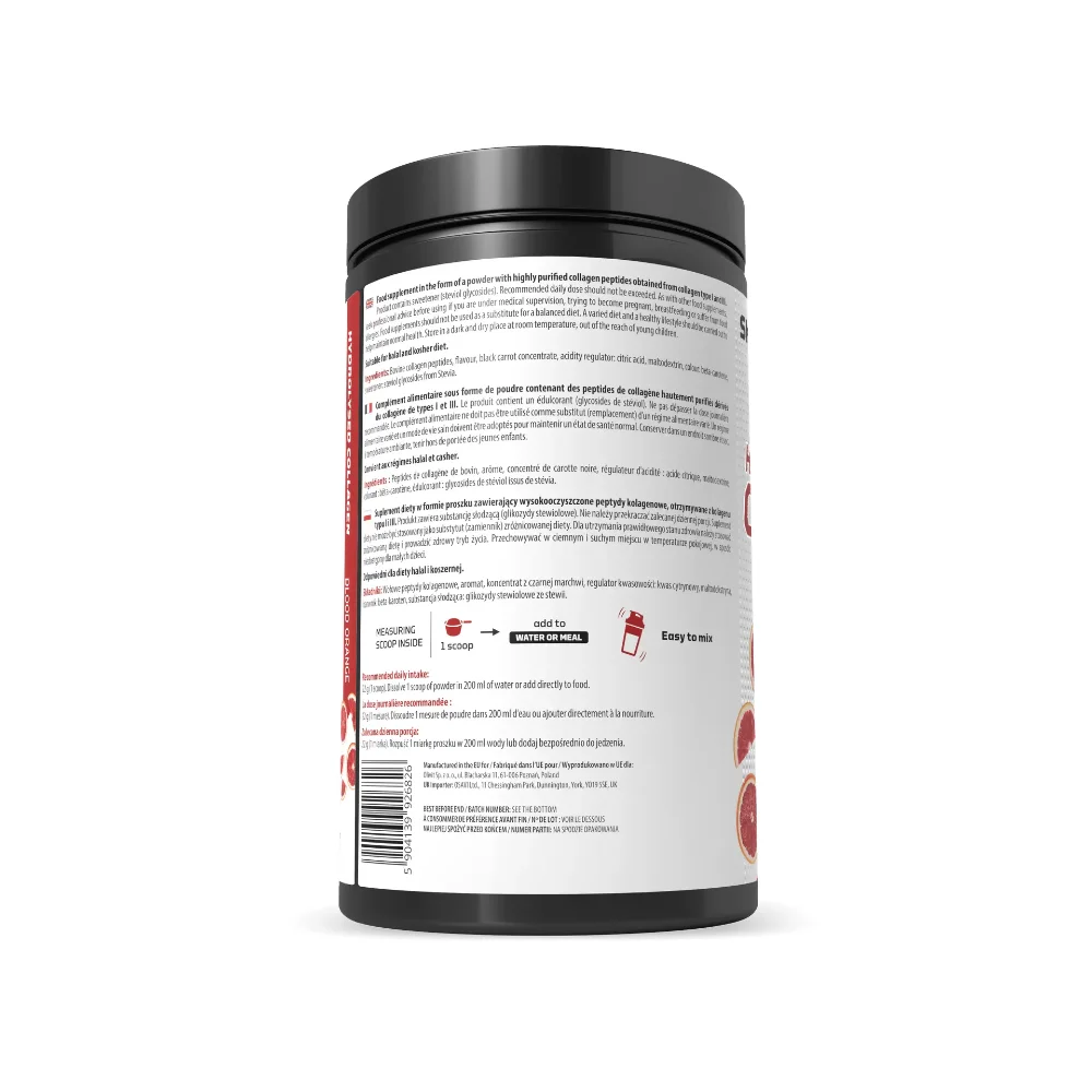 Skill Nutrition Hydrolysed collagen I & III Blood Orange 660g 3