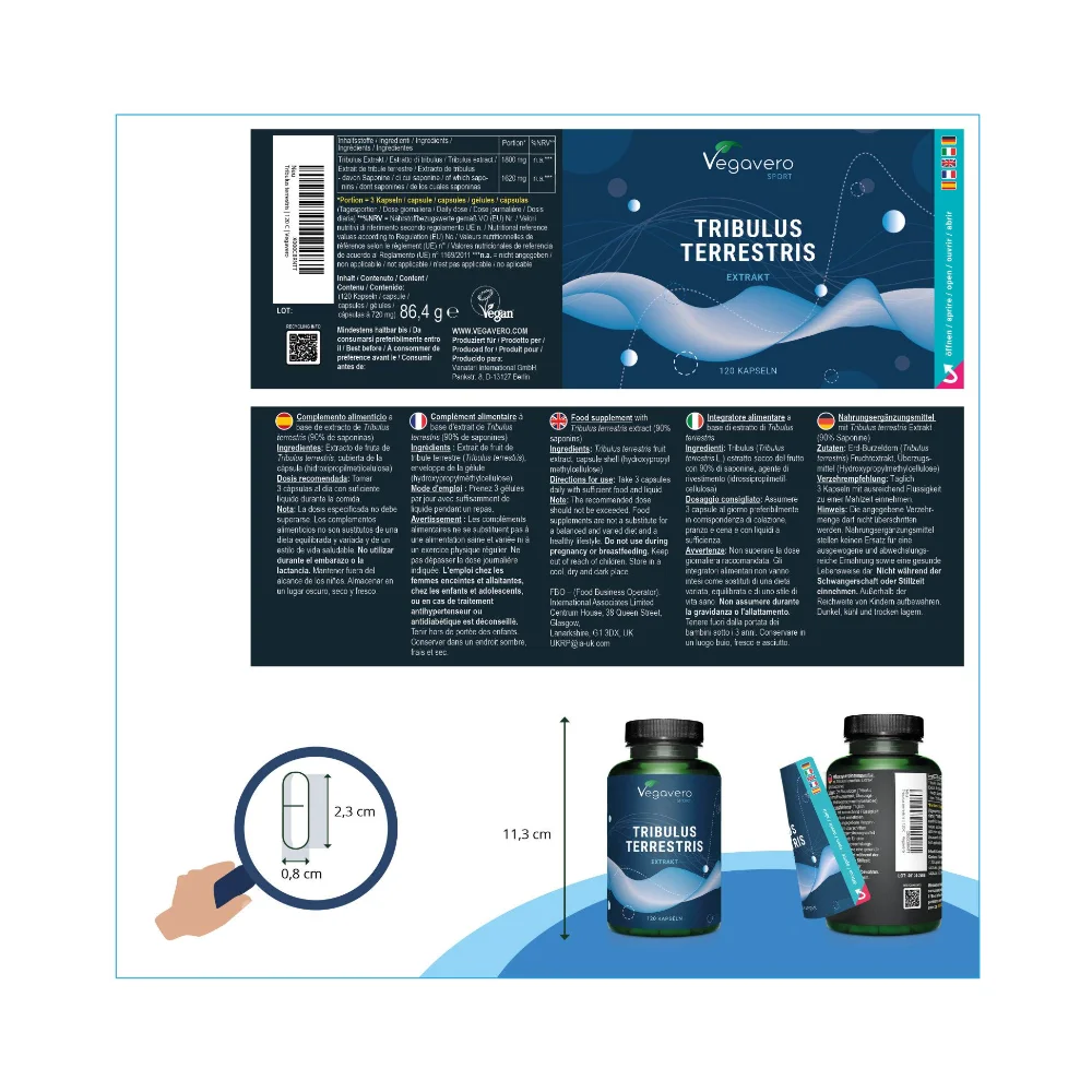 Vegavero Tribulus Terrestris 120 capsule 2