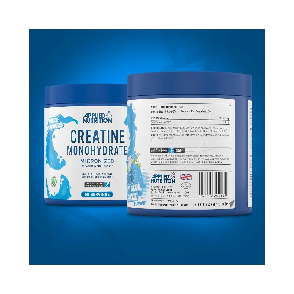 Applied Nutrition Creatine Monohydrate Icy Blue Razz 250g 4