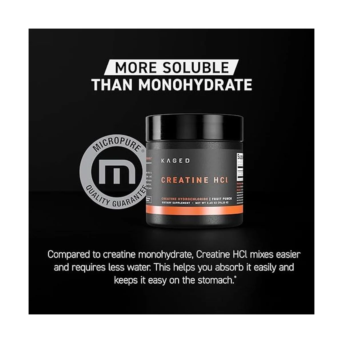 Kaged Muscle Creatine HCL Unflavored 56g 3