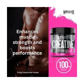 Warrior Creatine Monohydrate Micronised Blazin Berry 300g 2