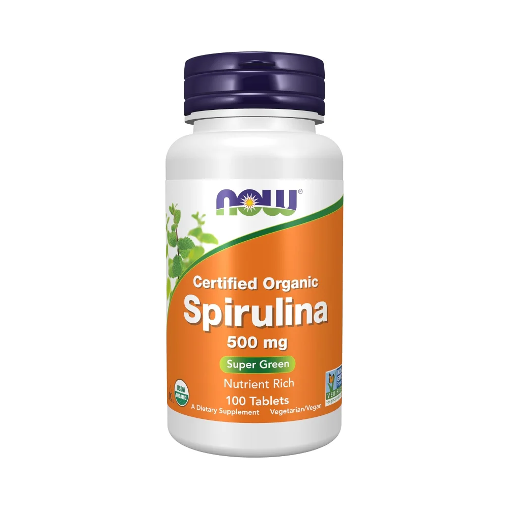 Now Organic Spiruline 500mg 100tab