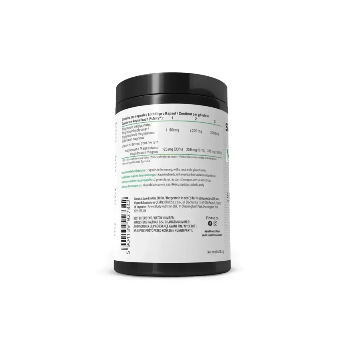 Skill Nutrition Magnesium Bisglycinate 60 capsule 2